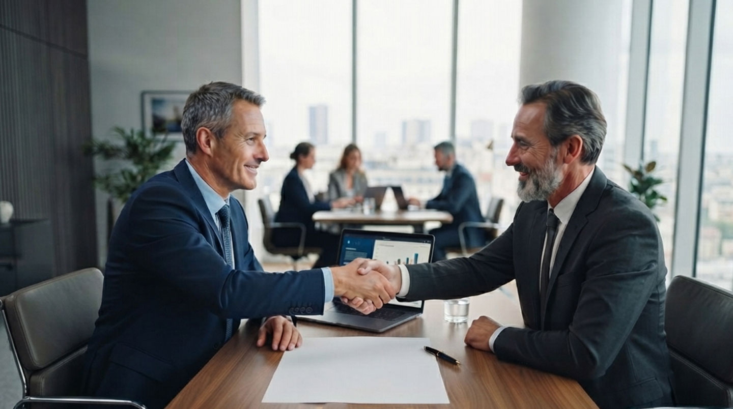 Professionnel français configurant solution de lettres recommandées électroniques avec documents de qualification PSCO sur bureau contemporaire
